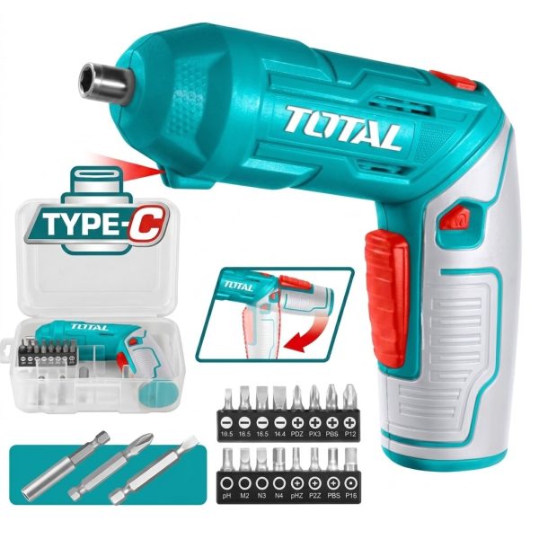 ATORNILLADOR INALAMBRICO 4V CON ACCESORIOS